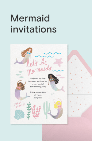 Mermaid invitations