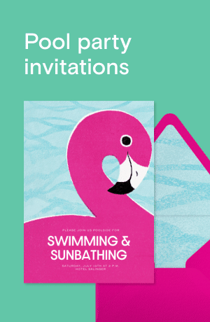 Pool party invitations